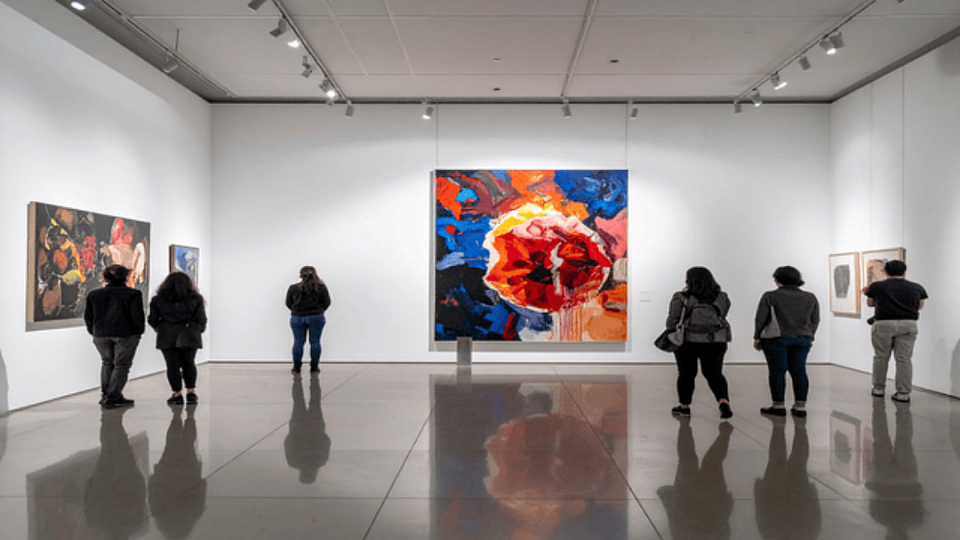 Exposición en Galería de Arte de una Obra Digital de Expresionismo Abstracto por el artista Pedro Lara Art