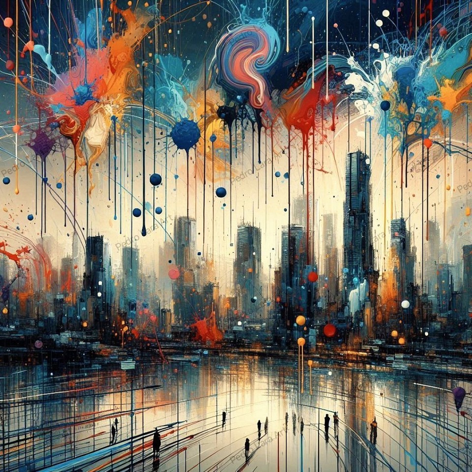 Sinfonía de una Ciudad Despierta - 80 cm x 80 cm