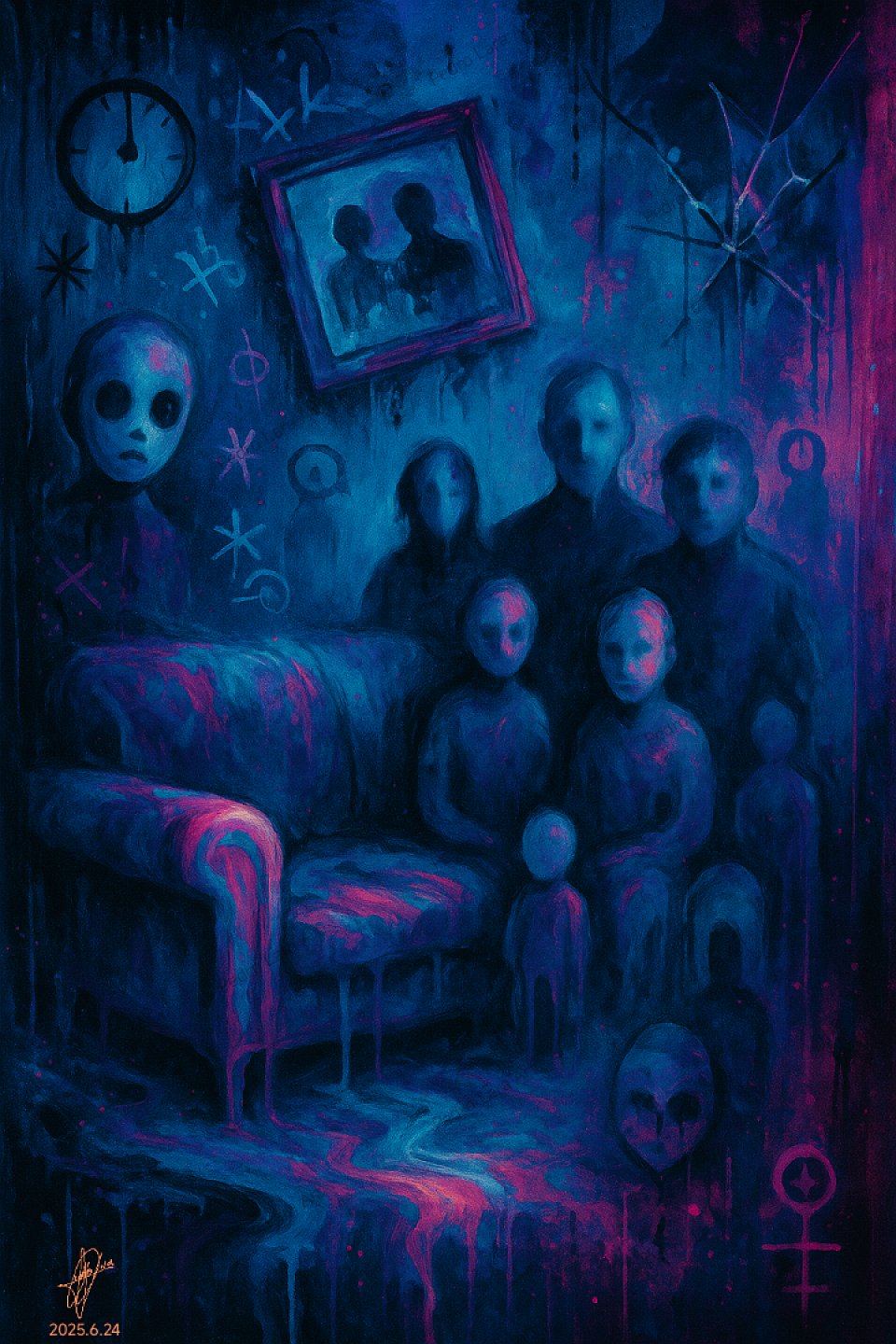 El Silencio de los Vínculos Rotos - 75 x 100 cm x 4 cm