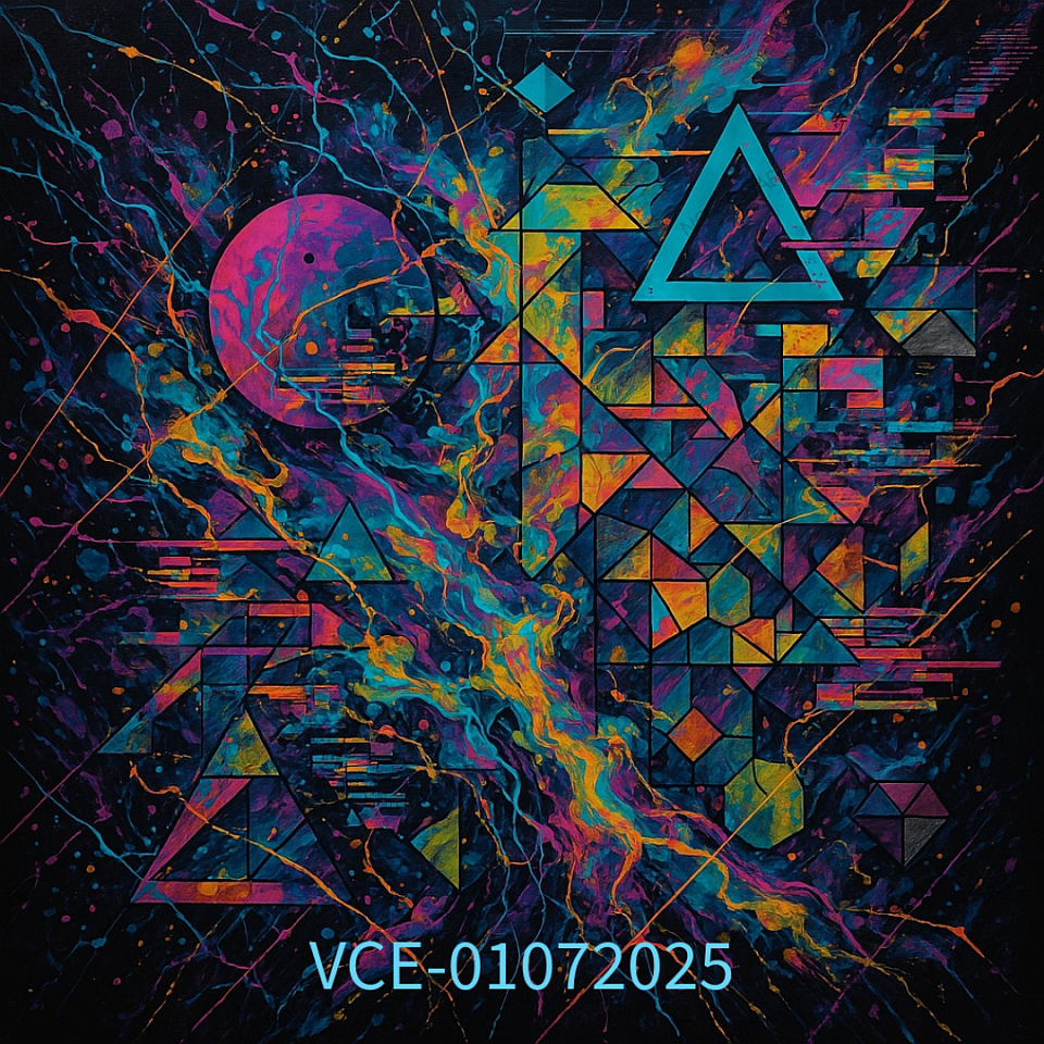 Visión Cuántica de una Emoción - Ref: VCE-01072025 - 80 cm x 80 cm × 4cm